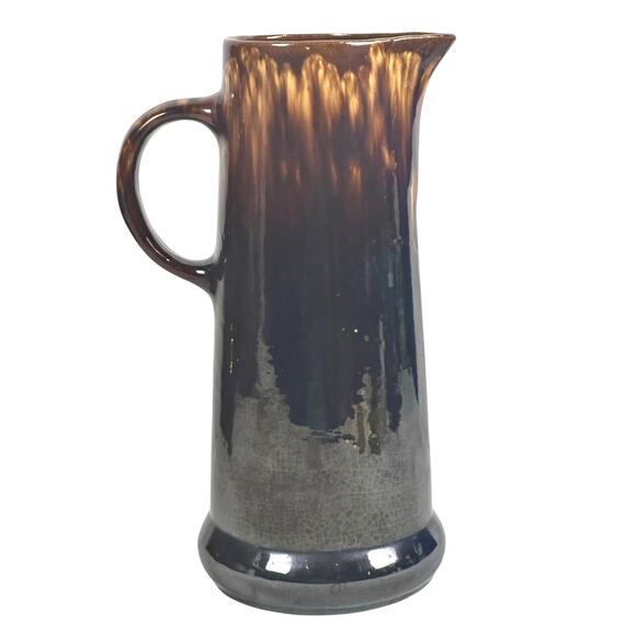 Antique Bennington Rockingham Tall Earthenware Pottery Pitcher-Excellent! - Picture 6 of 11